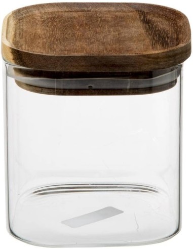 5five vaso in vetro con coperchio in acacia 0,6 L | Shop in Casa