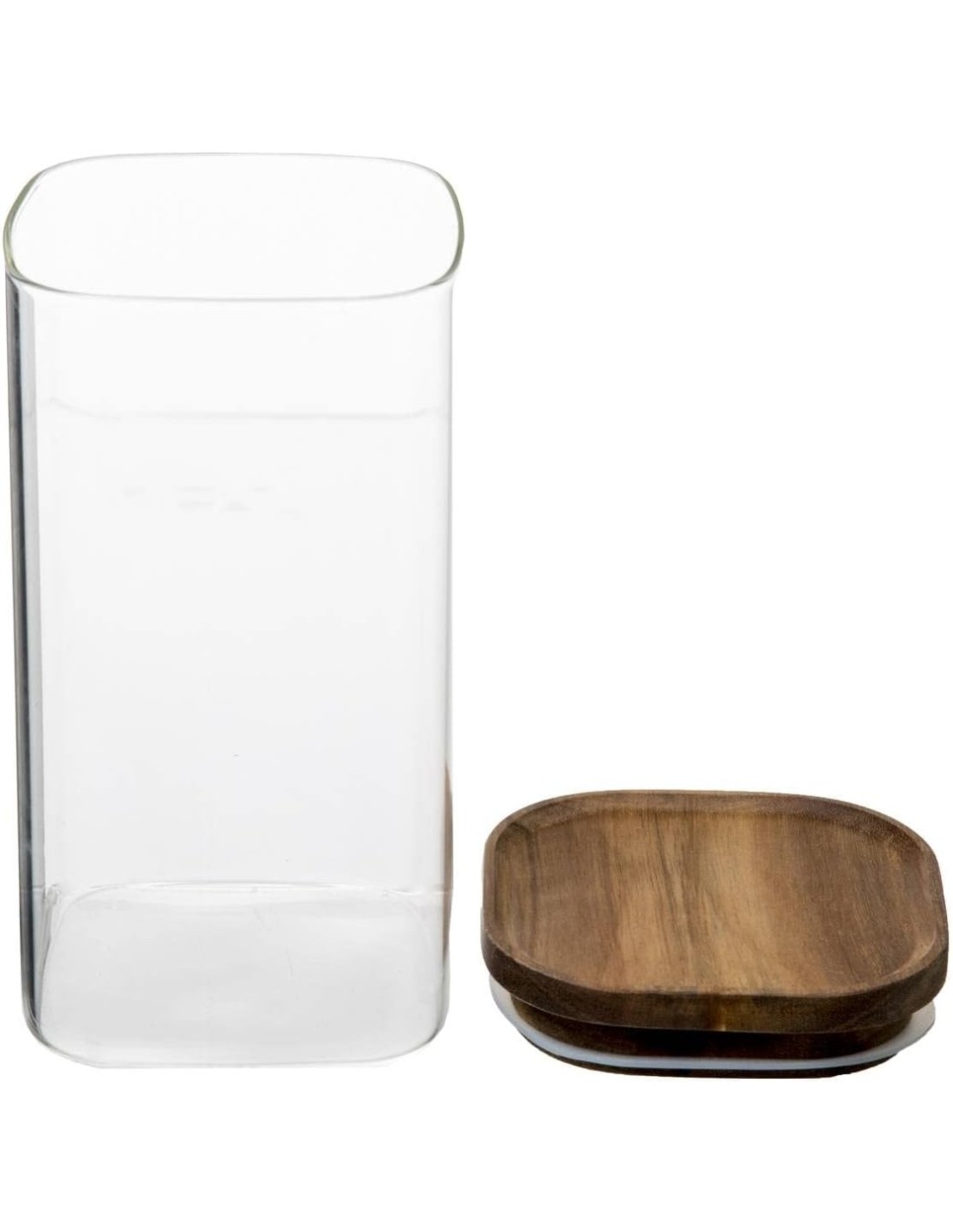5five vaso in vetro con coperchio in acacia 1,3 L | Shop in Casa