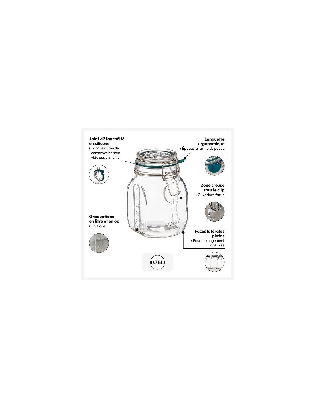 5five vaso di vetro Jarro 0,75 L adatto microonde | Shop in Casa