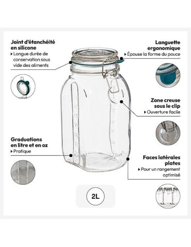 5five vaso di vetro Jarro 1 L adatto microonde | Shop in Casa