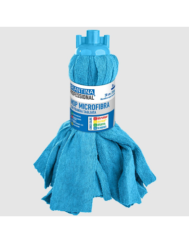 MOP MICROFIBRA BLU 260GR FRANGIA TAGLIATA