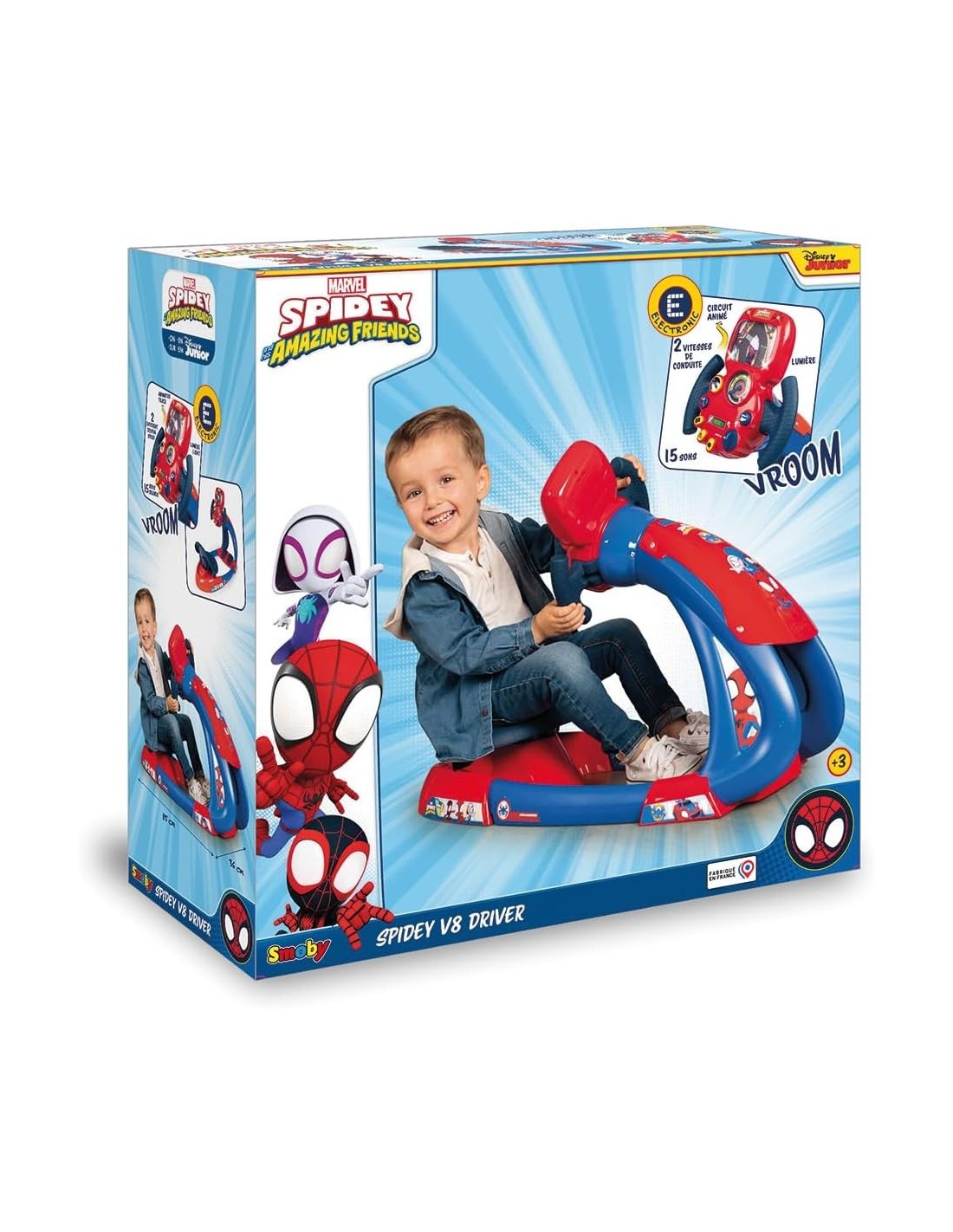 Simulatore guida Spidey V8 Driver Smoby bambini | shopincasa.it