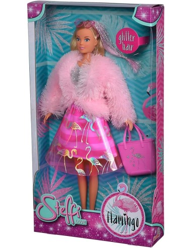 Bambola Steffi Love Flamingo capelli glitter Simba | shopincasa.it