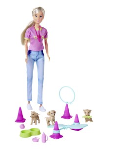 Simba Steffi Love Dog Trainer Bambola con 3 Cani e Accessori | Shop in Casa