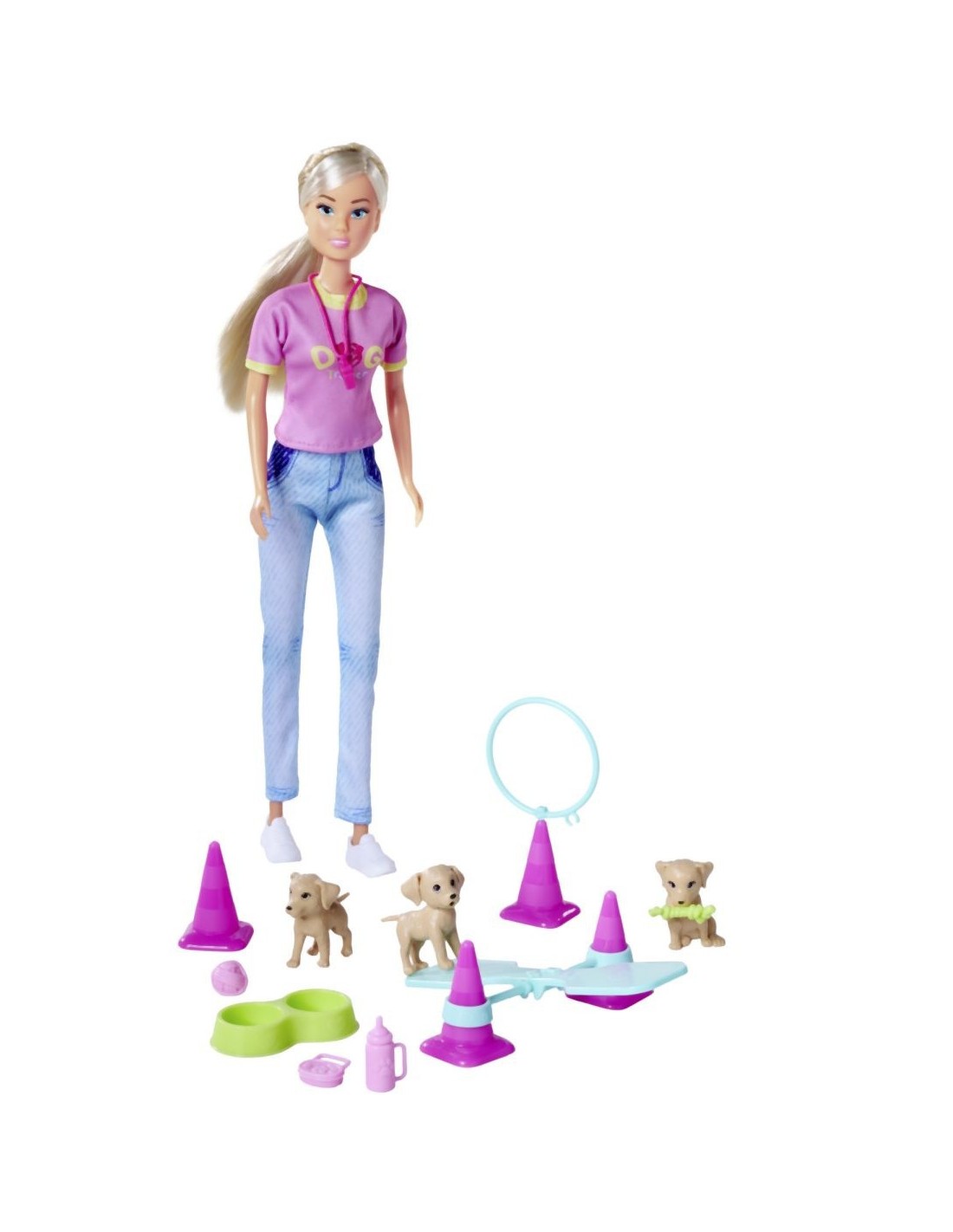 Simba Steffi Love Dog Trainer Bambola con 3 Cani e Accessori | Shop in Casa