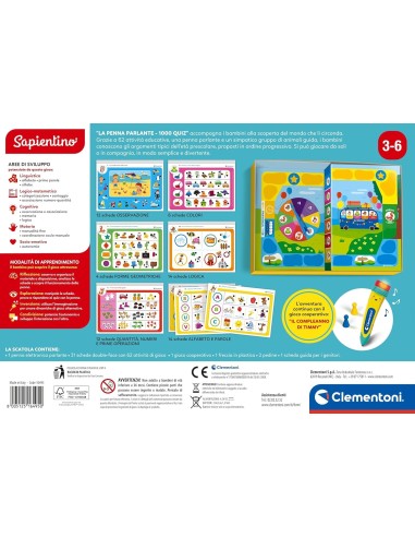 Clementoni Sapientino La Penna Parlante 1000 Quiz bambini 3-6 anni | Shop in Casa