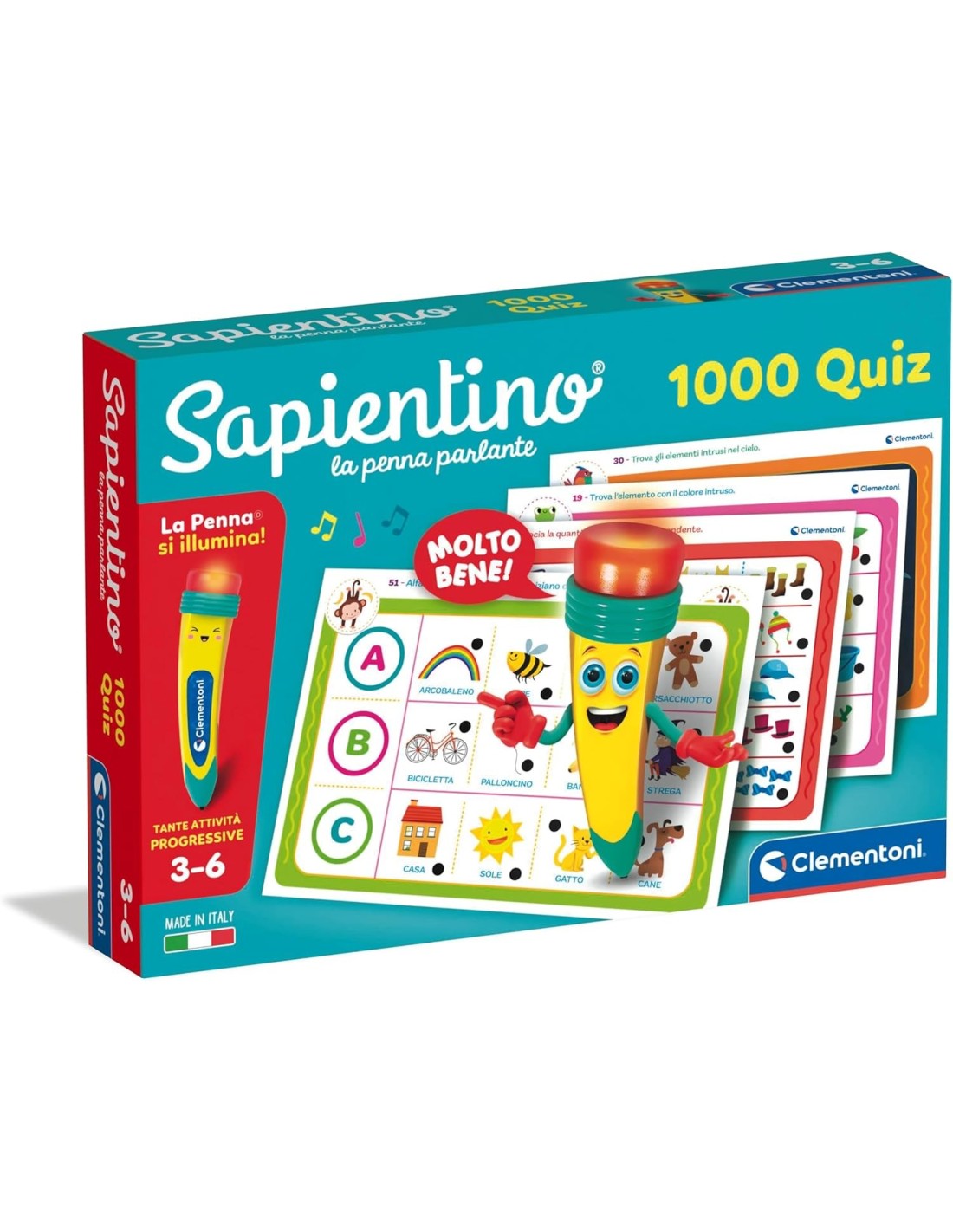 Clementoni Sapientino La Penna Parlante 1000 Quiz bambini 3-6 anni | Shop in Casa