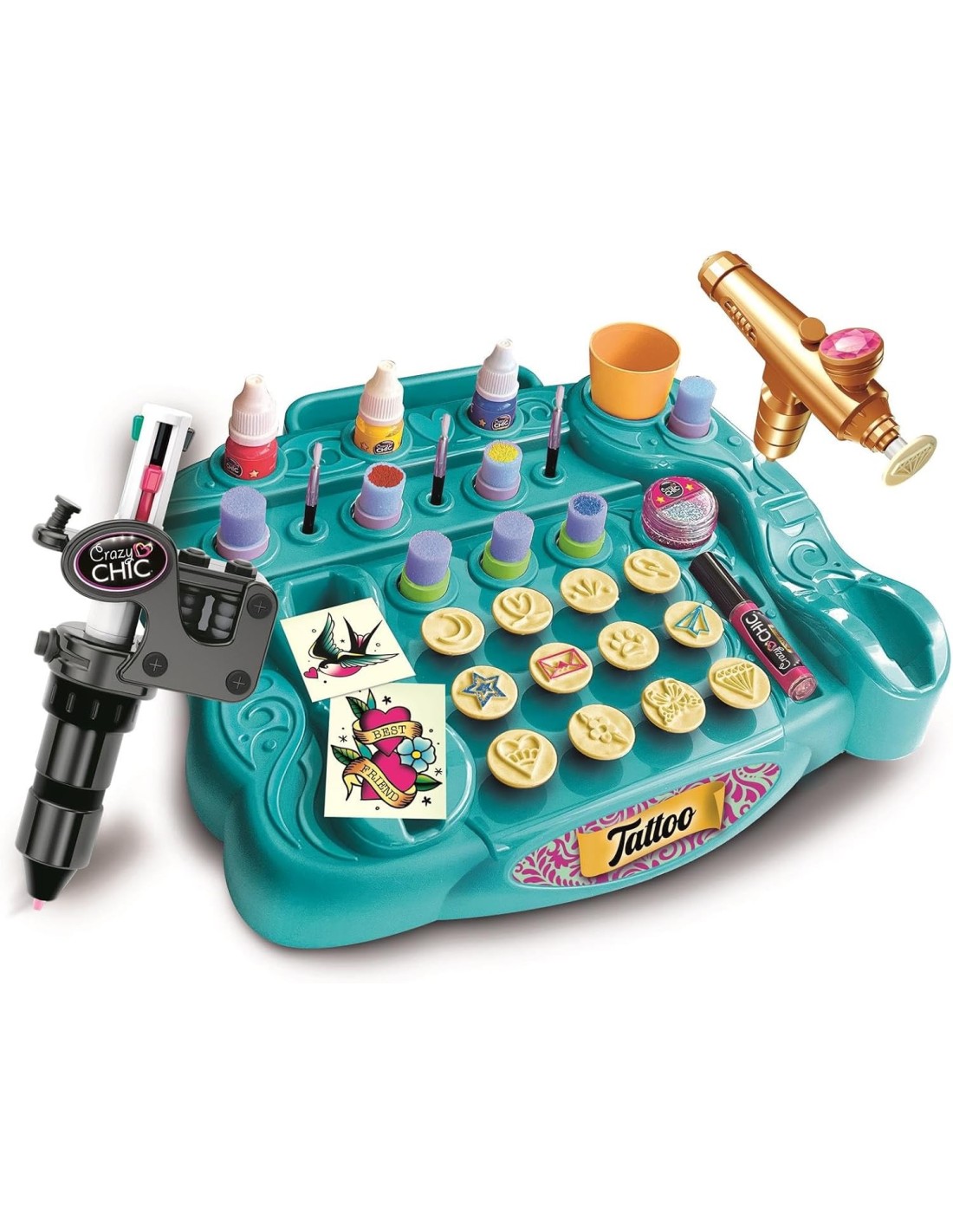 Clementoni Crazy Chic My Tattoo Lab kit tatuaggi temporanei bambine 6+ anni | Shop in Casa