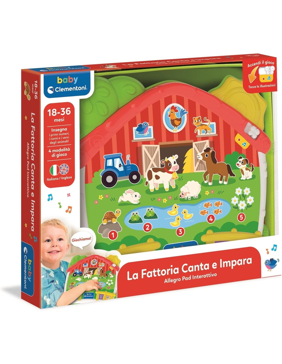 Clementoni La Fattoria Canta e Impara gioco educativo bambini | Shop in Casa