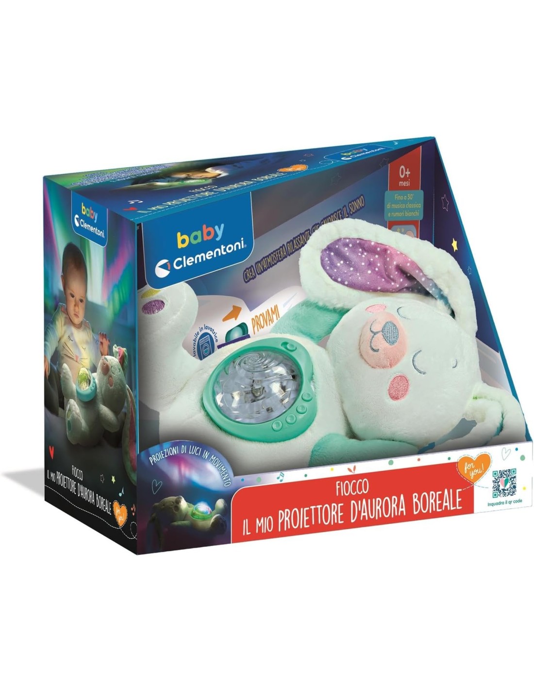 Clementoni Fiocco Proiettore Aurora Boreale peluche bambini | Shop in Casa