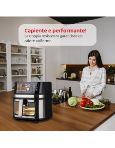 Melchioni Family Gaia Plus friggitrice ad aria 8L doppia resistenza | Shop in Casa