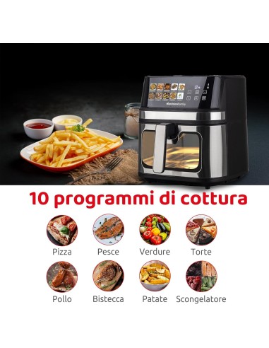 Melchioni Family Gaia Plus friggitrice ad aria 8L doppia resistenza | Shop in Casa