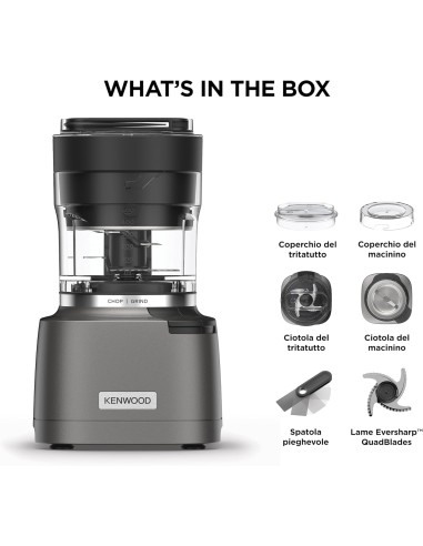 Kenwood Duo Prep CHP80.000SI tritatutto e macinino 2-in-1 800W | Shop in Casa