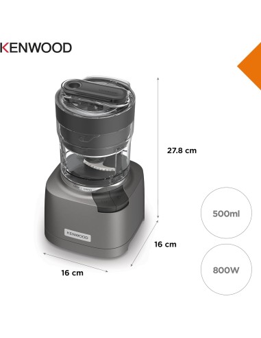 Kenwood Duo Prep CHP80.000SI tritatutto e macinino 2-in-1 800W | Shop in Casa
