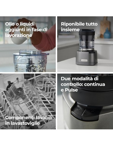 Kenwood Duo Prep CHP80.000SI tritatutto e macinino 2-in-1 800W | Shop in Casa