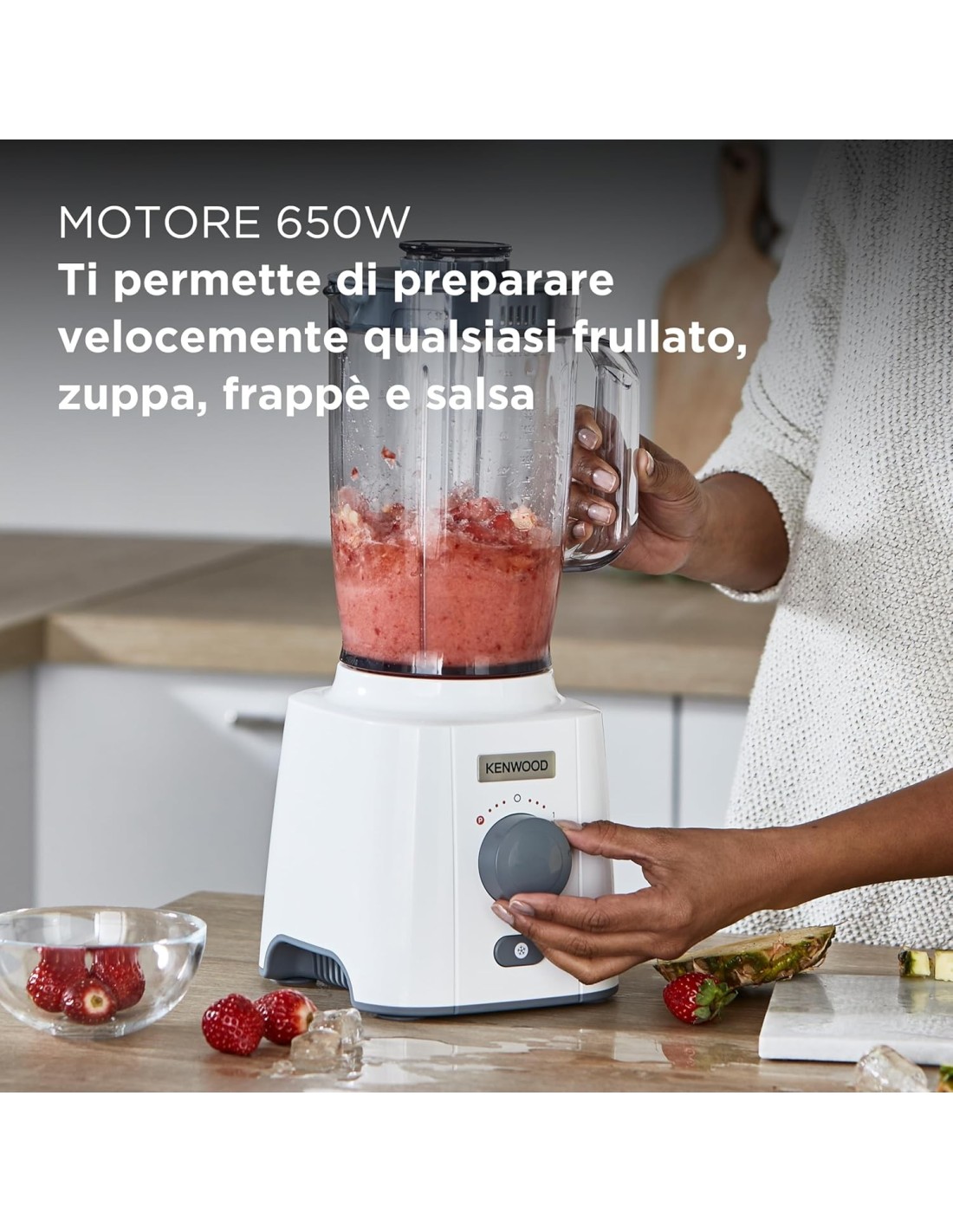 Kenwood BLP41.A0WH frullatore 650W caraffa 2L 3 velocità | Shop in Casa