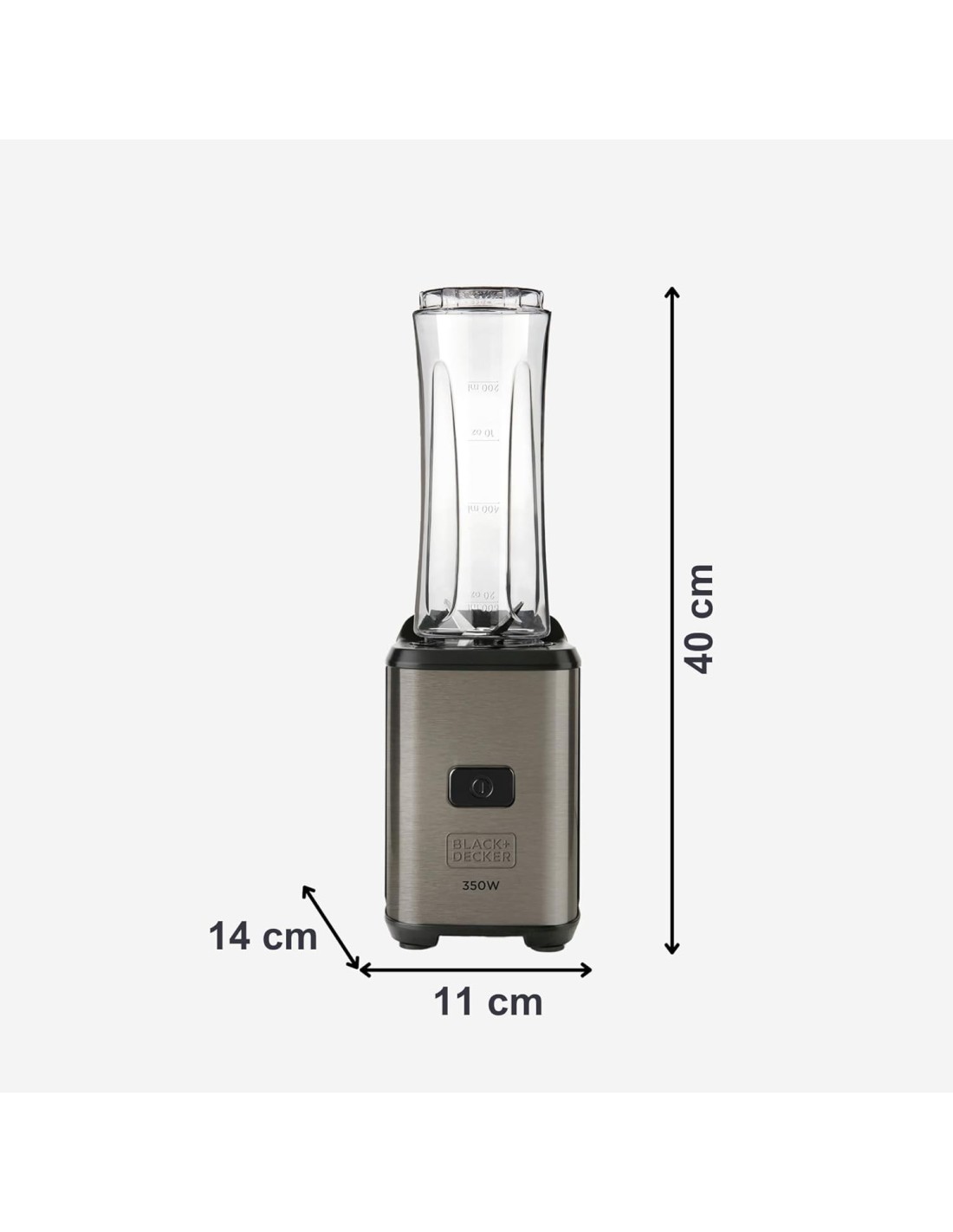 Black+Decker BXJBA350E frullatore portatile 350W 2 contenitori 600ml | Shop in Casa