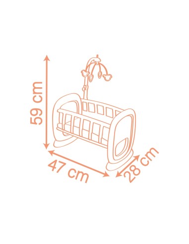 Smoby Baby Nurse Culla per Neonati Giocattolo Bambini 18+ Mesi | Shop in Casa