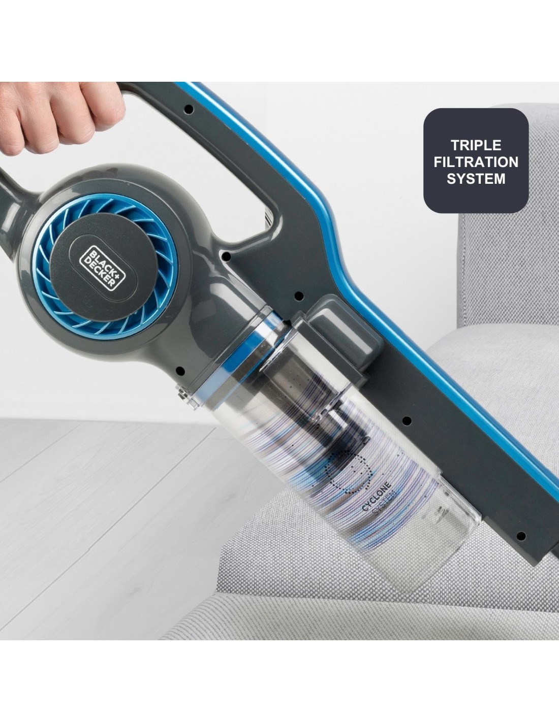 Black+Decker BXVMS600E scopa elettrica 3 in 1 600W blu | Shop in Casa