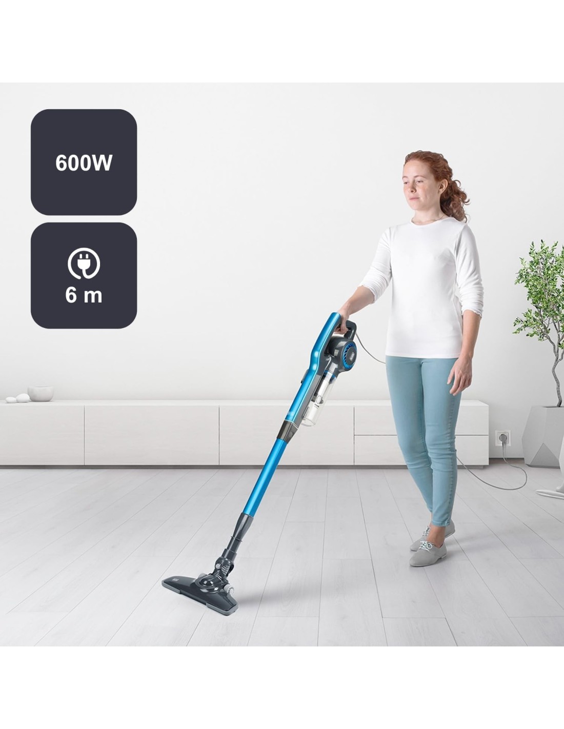 Black+Decker BXVMS600E scopa elettrica 3 in 1 600W blu | Shop in Casa