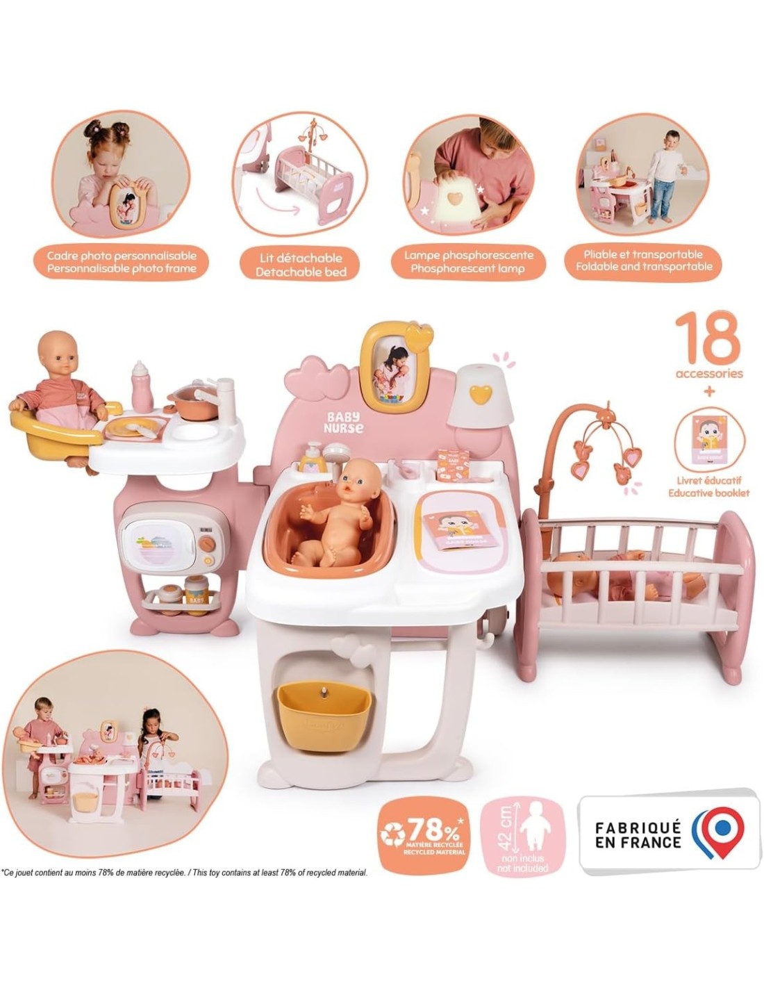 Smoby Baby Nurse Casetta Grande per Neonati con accessori | shopincasa.it