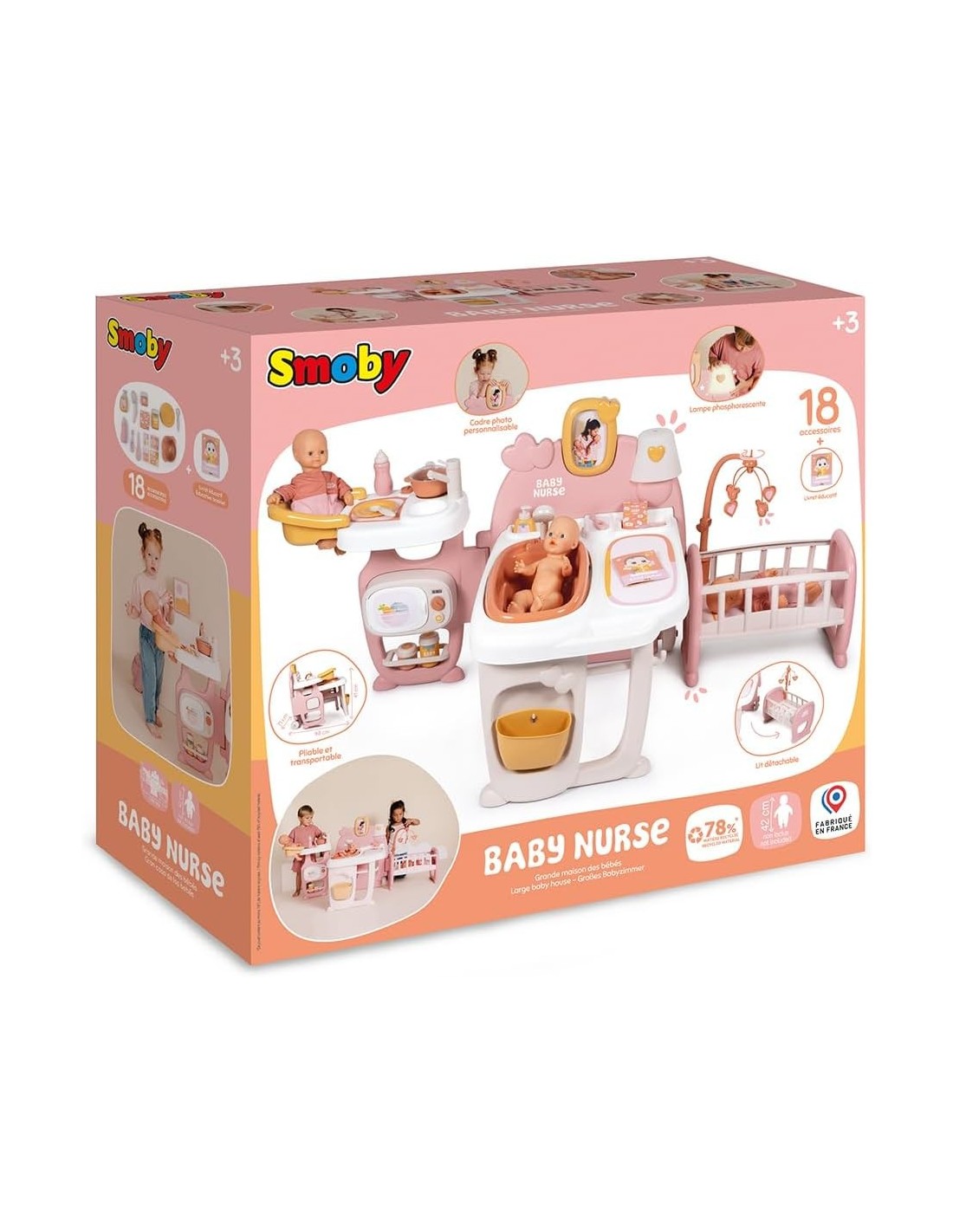 Smoby Baby Nurse Casetta Grande per Neonati con accessori | shopincasa.it