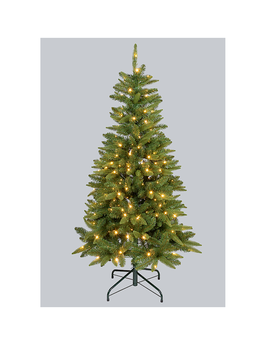 ALBERI DI NATALE: vendita online Abete Slim di Natale Prelit H150cm, PVC+PE Verde, 200 LED Bianco Caldo, 575 Punte, Giochi di...