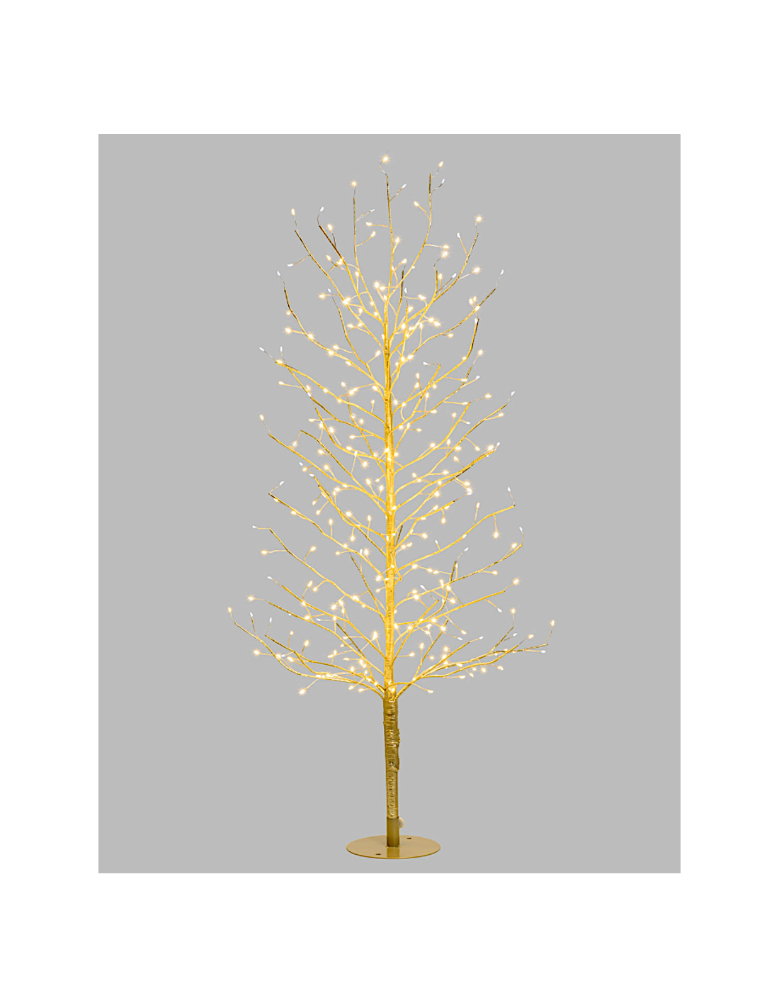 ALBERI DI NATALE: vendita online Albero Ramo di Natale Tiglio Champagne H120cm, 330 MicroLED Bianco Caldo e Bianco, FlashLED ...