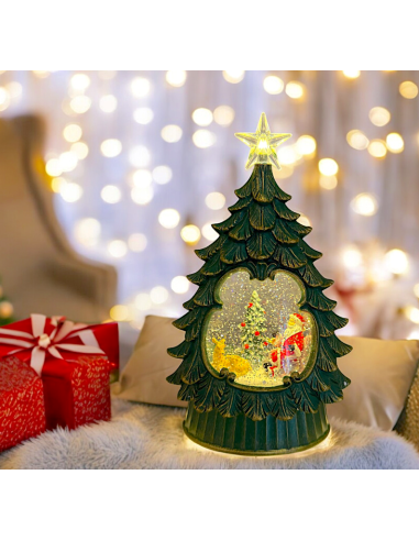 LUCI DI NATALE: vendita online ALBERO 79489 VERDE/ORO ANTICO GLITTER LED 26CM in offerta