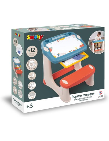 Smoby Magic Desk scrivania bambini con pennarello e accessori | shopincasa.it