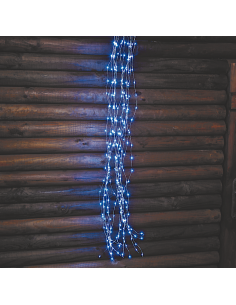 LUCI DI NATALE: vendita online Cascata di Natale 900 MicroLED H300cm, FlashLED Diamond, Luce Bianca, 15 Stringhe, Cavo Argent...