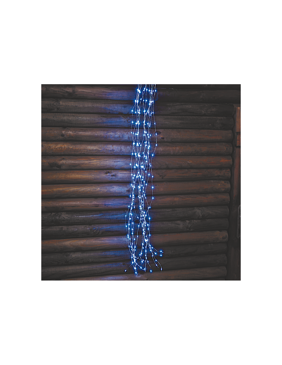 LUCI DI NATALE: vendita online Cascata di Natale 900 MicroLED H300cm, FlashLED Diamond, Luce Bianca, 15 Stringhe, Cavo Argent...