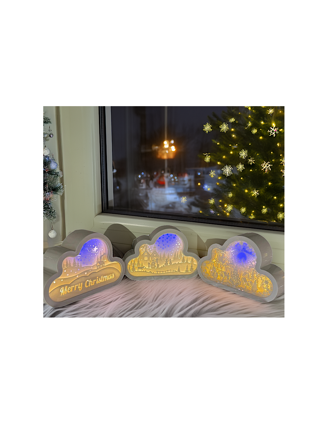 LUCI DI NATALE: vendita online NUVOLA 71469 LUMINOSA BIANCO CALDO/BLU ASSORTITO in offerta
