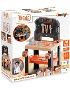 Smoby Black+Decker Banco da Lavoro Bricolo 78 Accessori 7 Utensili 3+ | Shop in Casa