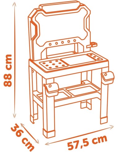 Smoby Black+Decker Banco da Lavoro Bricolo 78 Accessori 7 Utensili 3+ | Shop in Casa