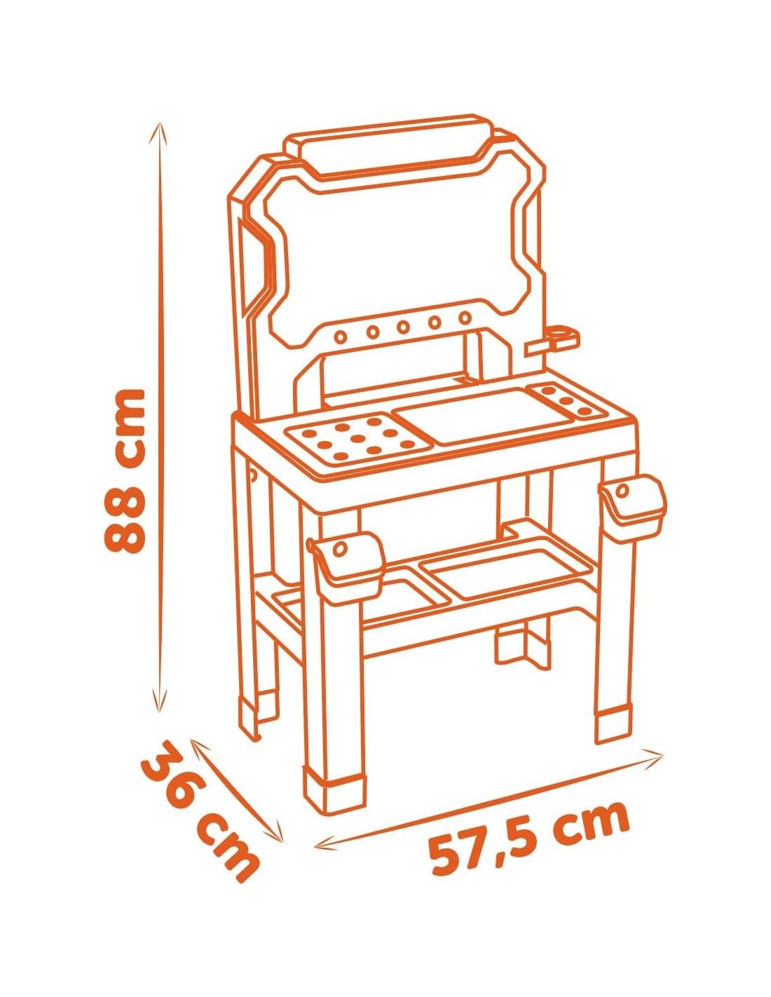 Smoby Black+Decker Banco da Lavoro Bricolo 78 Accessori 7 Utensili 3+ | Shop in Casa