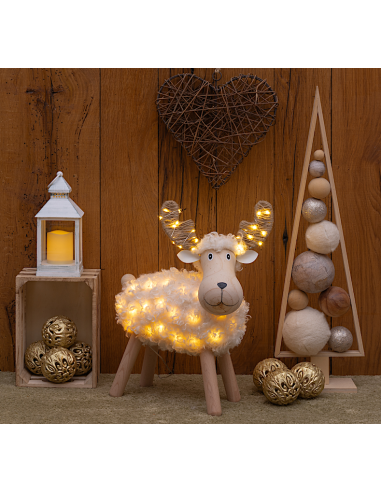 LUCI DI NATALE: vendita online PECORENNA 78611 80MICROLED 45X37CM BIANCO CALDO in offerta