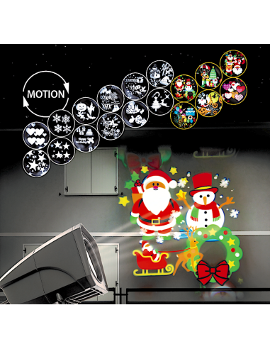 LUCI DI NATALE: vendita online Proiettore Garden LED Oscar, 12 Soggetti Intercambiabili, Effetto Rotante, 4x3W LED Bianco, Es...