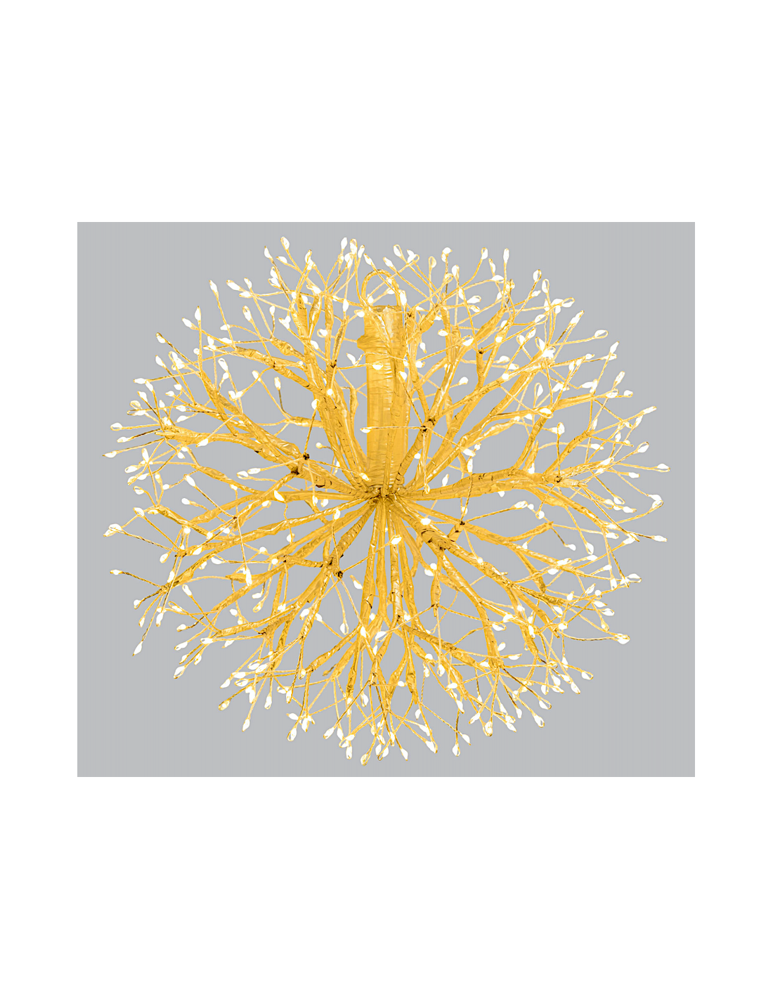 LUCI DI NATALE: vendita online RAMO SFERA 77492 CHAMPAGNE 30CM 384MICROLED BIANCO CALDO in offerta