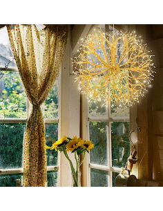 LUCI DI NATALE: vendita online Ramo Sfera di Natale RICH Champagne ø40cm, 576 MicroLED Bianco Caldo e Bianco, FlashLED Diamon... 2