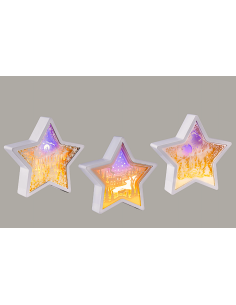 LUCI DI NATALE: vendita online Decorazione di Natale Papercut Silhouette Stella 23cm, Mix3 Modelli, LED Bianco Caldo e Blu Ef...