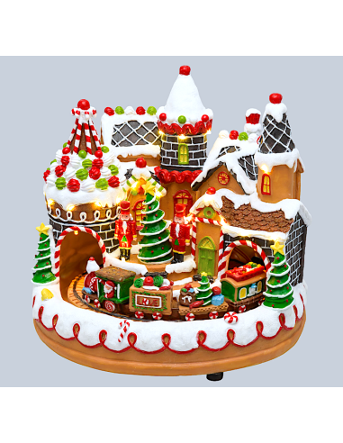 GIOSTRINE E VILLAGGI: vendita online VILLAGGIO 76686 CANDY VILLAGE 27X25CM MOVIMENTO ROTANTE in offerta