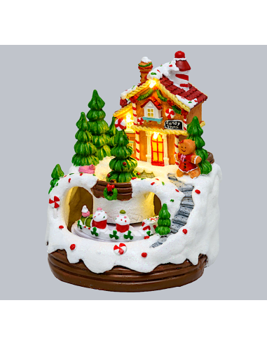 GIOSTRINE E VILLAGGI: vendita online Villaggio di Natale Casa di Marzapane 13x16cm, LED Bianco Caldo in offerta