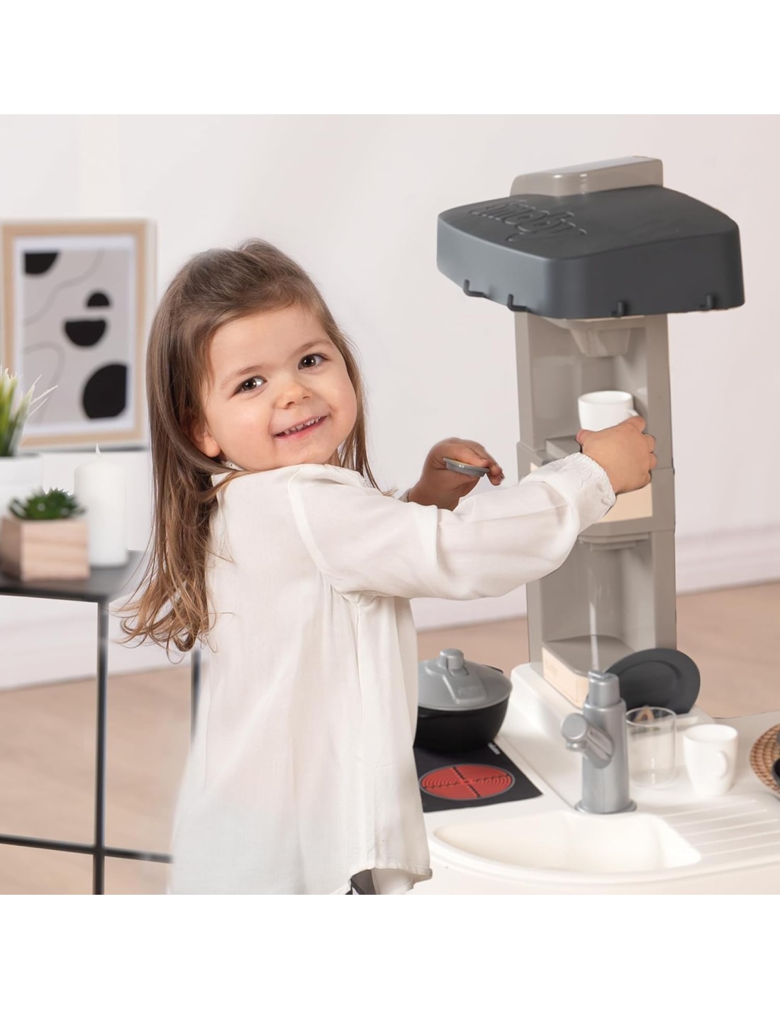 PRESCOLARI: vendita online CUCINA GIOCATTOLO, TEFAL STUDIO, SMOBY, 27 ACCESSORI, SUONI REALISTICI, 48X46X100CM in offerta