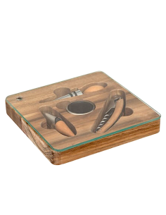 KIT SOMMELIER 203467 JULES 4PZ SCATOLA ACACIA