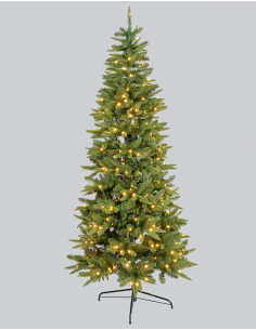 ALBERI DI NATALE: vendita online Abete Slim di Natale Prelit H210cm, PVC+PE Verde, 400 LED Bianco Caldo, 1025 Punte, Giochi d...