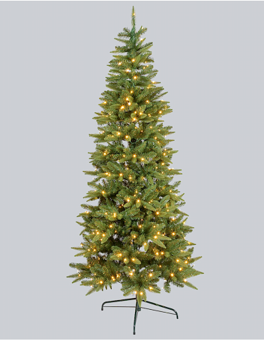 ALBERI DI NATALE: vendita online Abete Slim di Natale Prelit H210cm, PVC+PE Verde, 400 LED Bianco Caldo, 1025 Punte, Giochi d...