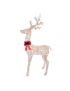 OGGETTISTICA NATALE: vendita online Renna di Natale Oro Metallo 25,5x10x38cm con 30 Luci, Decorazioni Natalizie, Addobbi, La ... 2
