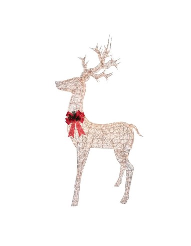 OGGETTISTICA NATALE: vendita online Renna di Natale Oro Metallo 25,5x10x38cm con 30 Luci, Decorazioni Natalizie, Addobbi, La ...
