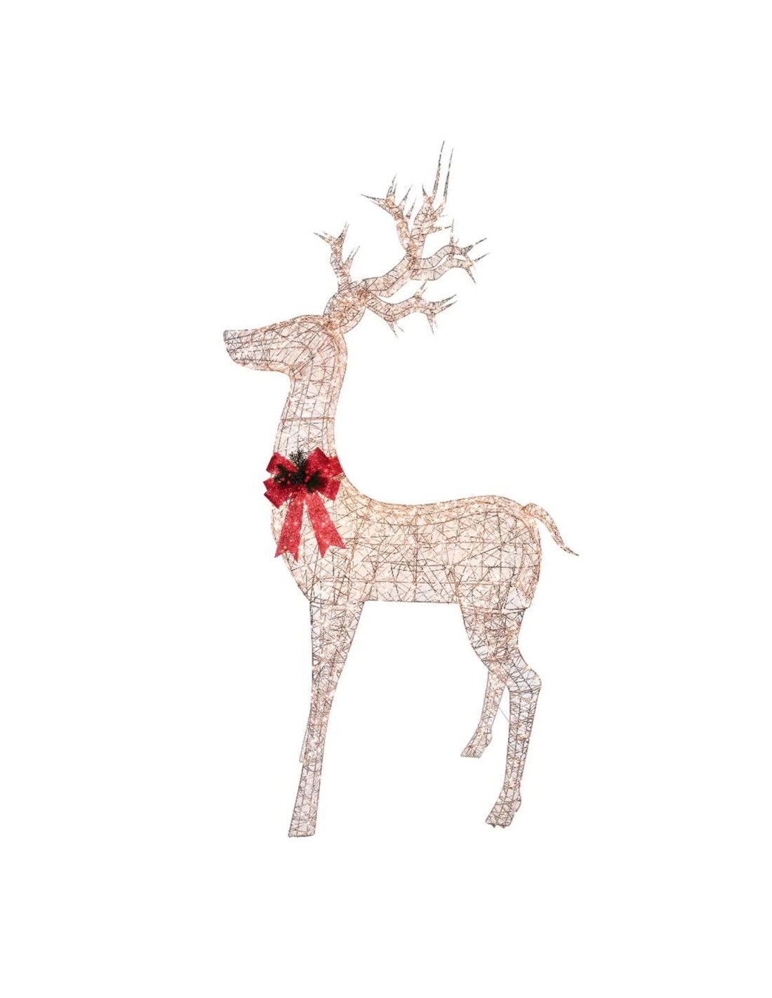 OGGETTISTICA NATALE: vendita online Renna di Natale Oro Metallo 25,5x10x38cm con 30 Luci, Decorazioni Natalizie, Addobbi, La ...